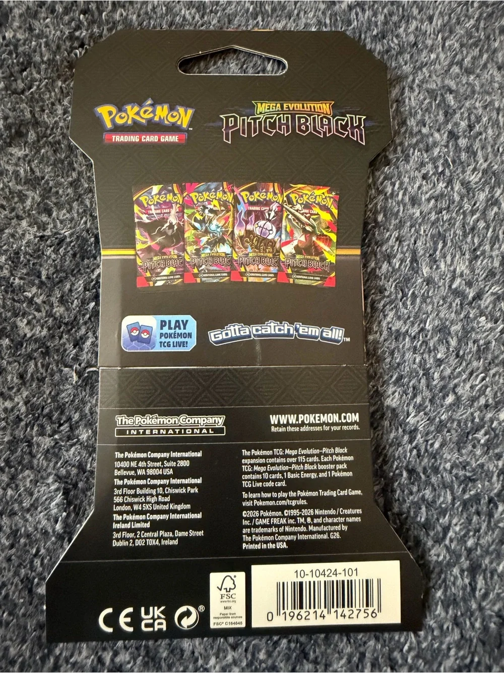 Pokémon Trading Card Game Booster Pack - Pitch Black